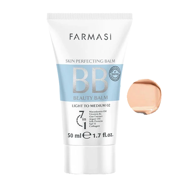بی بی کرم فارماسی Farmasi BB Cream مدل ۷ در ۱ رنگ light to medium 02